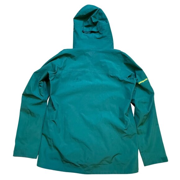 Patagonia Mens Green Yellow Powder Bowl Jacket Recco Medium Goretex - Picture 3 of 14